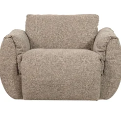 Woood Draaifauteuil Baggy Geweven Stof Bruin Melange