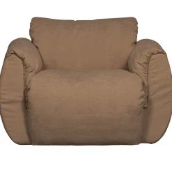 Woood Draaifauteuil Baggy Geweven Chenille Bruin