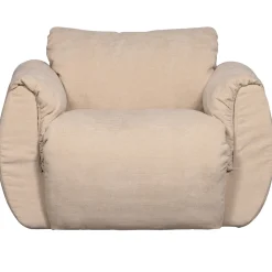Woood Draaifauteuil Baggy Geweven Chenille Zand