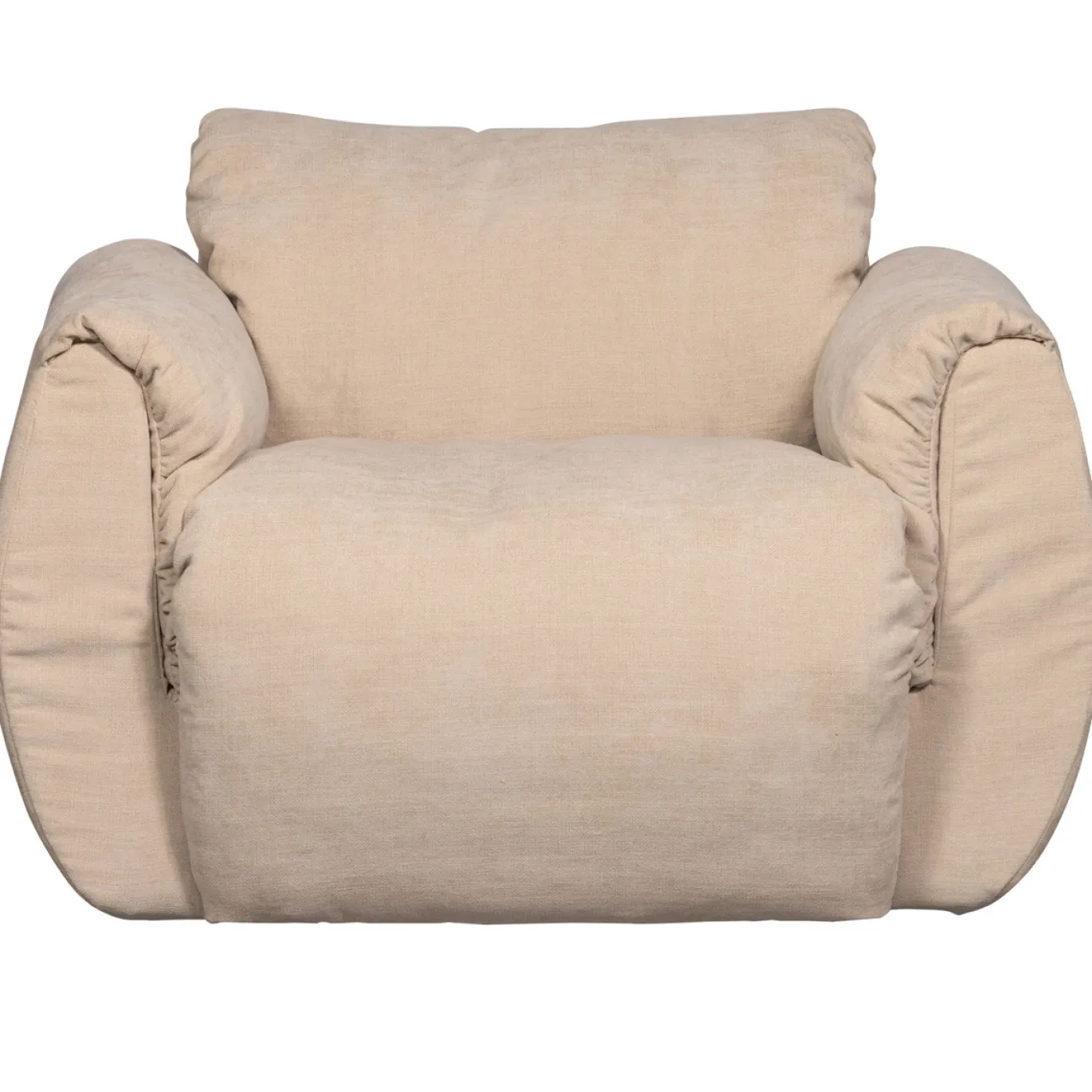 Woood Draaifauteuil Baggy Geweven Chenille Zand