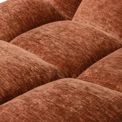 Woood Draaifauteuil Elvi Chenille Structuur Roestbruin