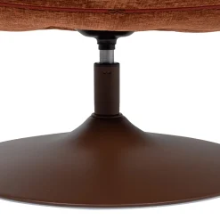 Woood Draaifauteuil Elvi Chenille Structuur Roestbruin