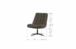 Woood Draaifauteuil Job Teddy Groen
