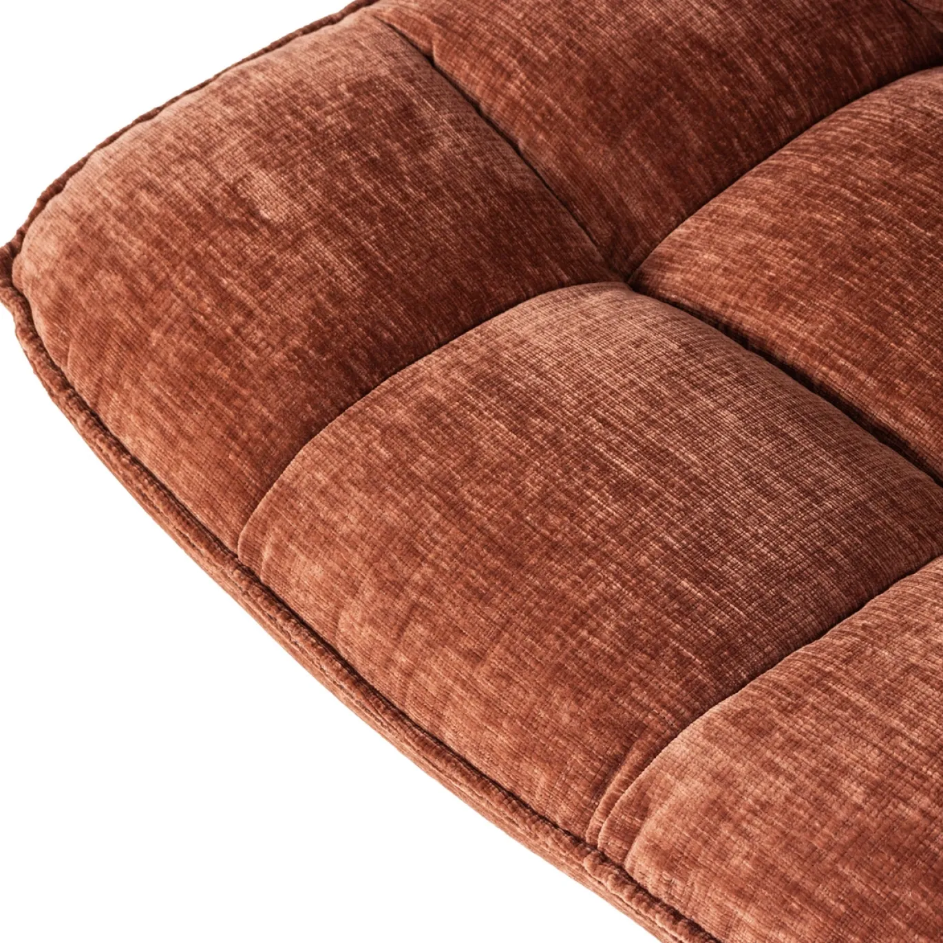Woood Draaifauteuil Jouke Chenille Structuur Roestbruin