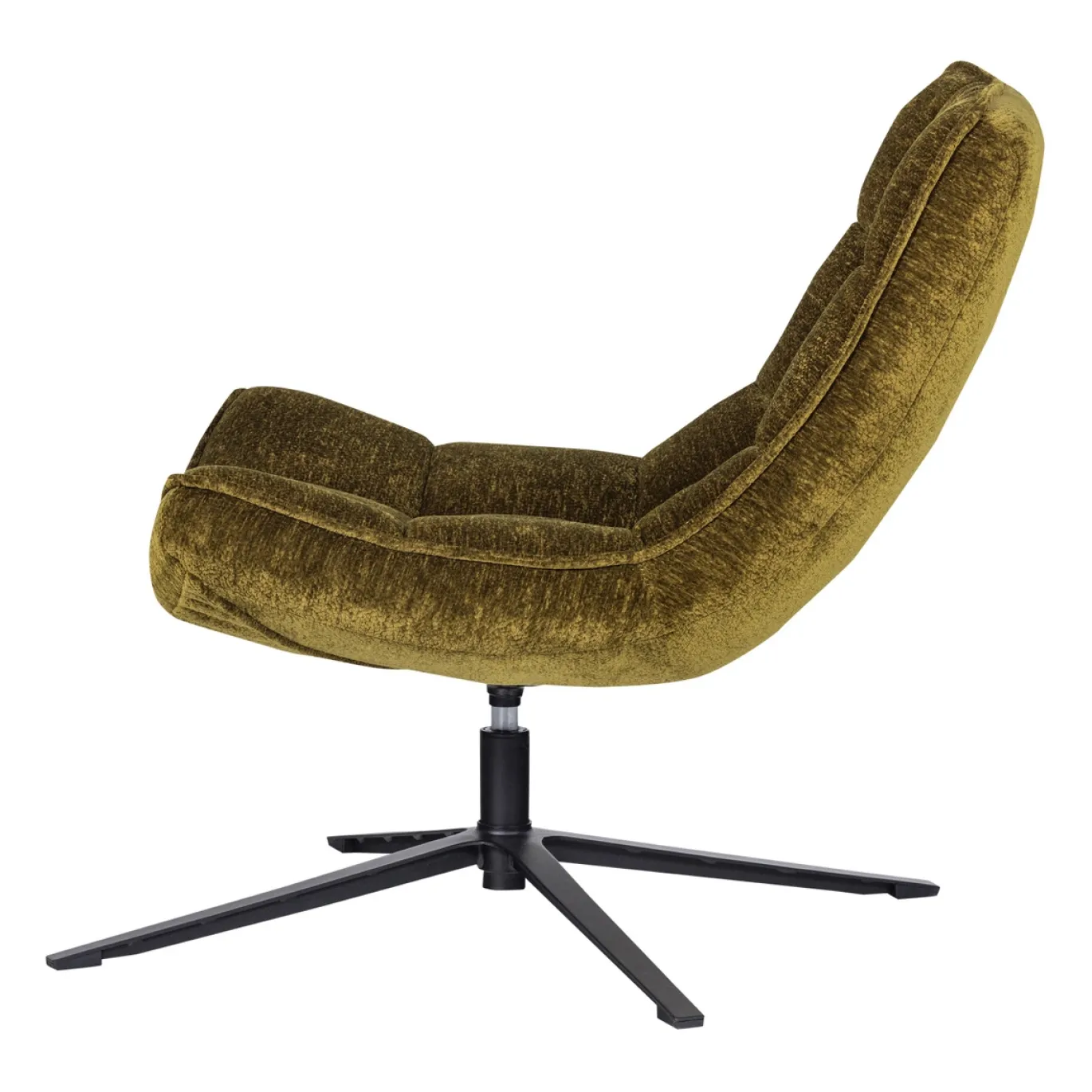 Woood Draaifauteuil Maudi Chenille Structuur Groen