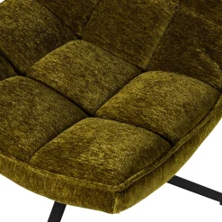 Woood Draaifauteuil Maudi Chenille Structuur Groen