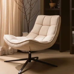 Woood Draaifauteuil Maudi Naturel