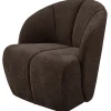 Woood Draaifauteuil Mojo Ribstof Bruin