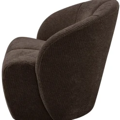 Woood Draaifauteuil Mojo Ribstof Bruin