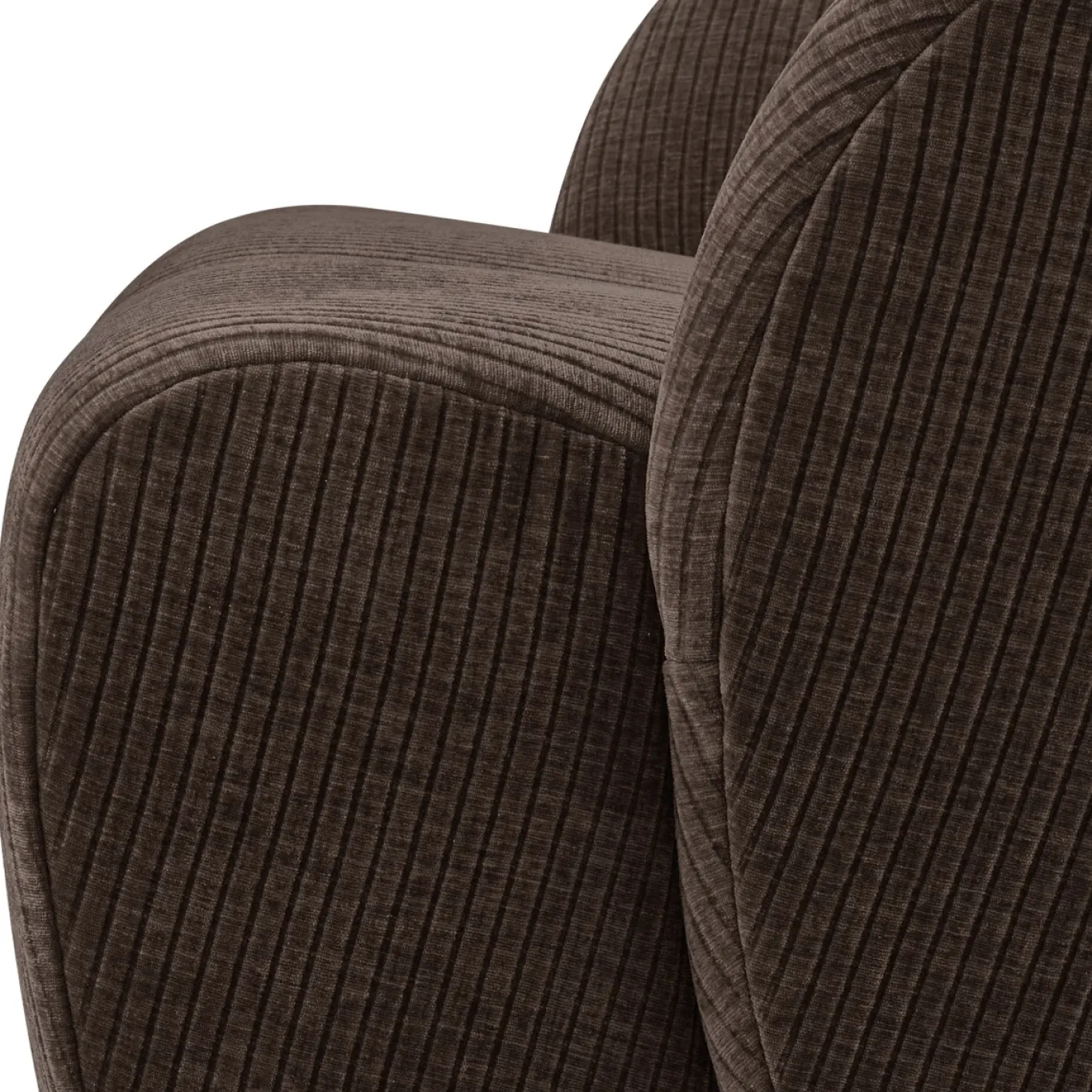 Woood Draaifauteuil Mojo Ribstof Bruin