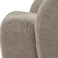 Woood Draaifauteuil Mojo Ribstof Donker Zand