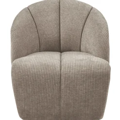 Woood Draaifauteuil Mojo Ribstof Donker Zand