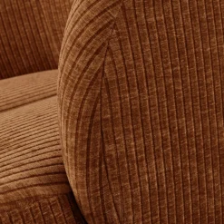 Woood Draaifauteuil Mojo Ribstof Roestbruin