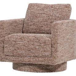 Woood Draaifauteuil Oska Bruin Melange