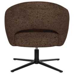 Woood Draaifauteuil Pico Velvet Structuur Bruin