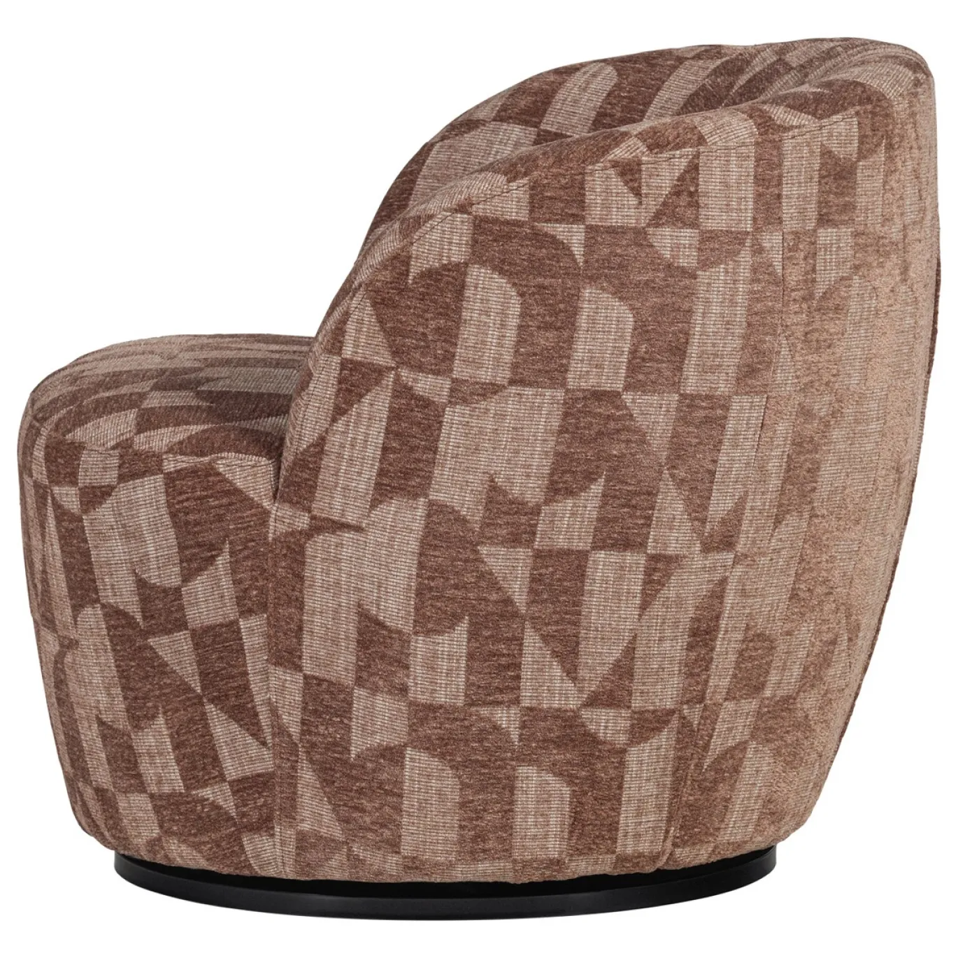 Woood Draaifauteuil Serra Grafisch Patroon Oudroze