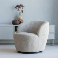 Woood Draaifauteuil Serra Naturel Melange