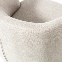 Woood Draaifauteuil Weston Geweven Stof Off White