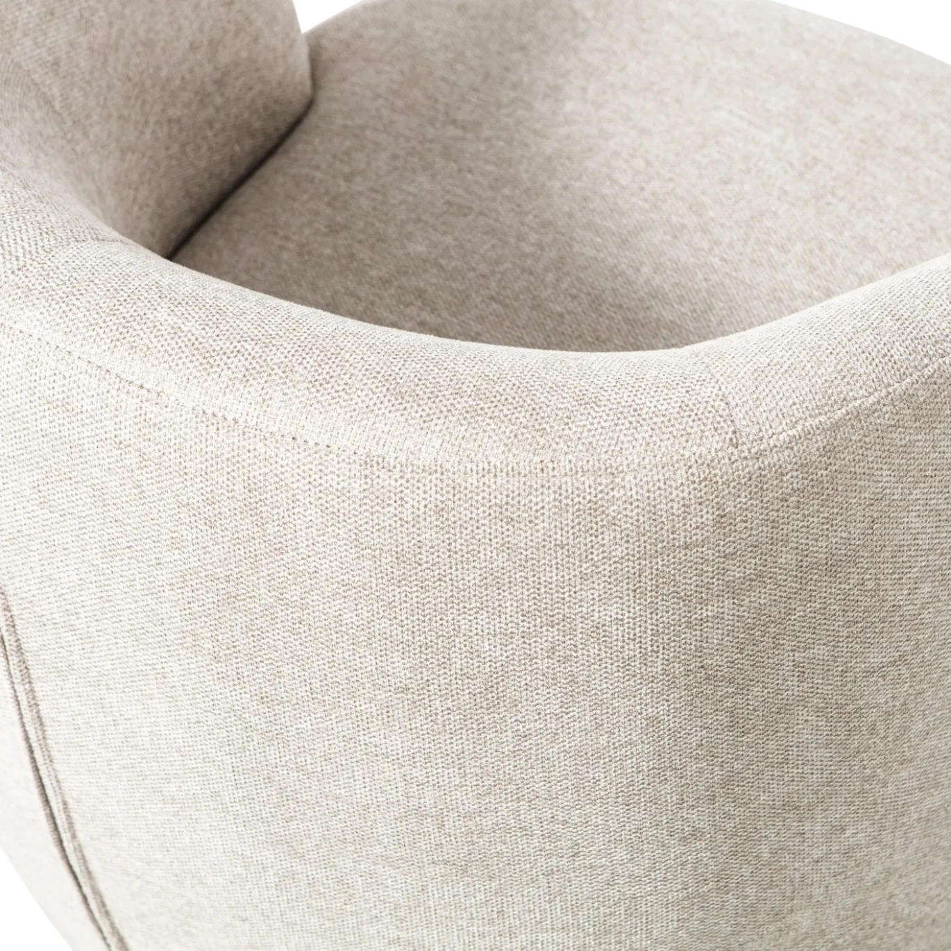 Woood Draaifauteuil Weston Geweven Stof Off White