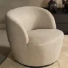 Woood Draaifauteuil Weston Geweven Stof Zand