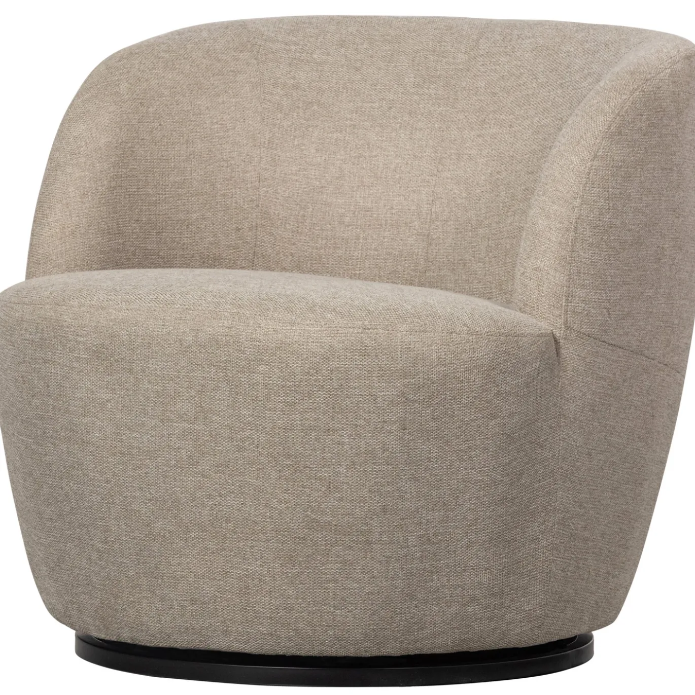Woood Draaifauteuil Weston Geweven Stof Zand