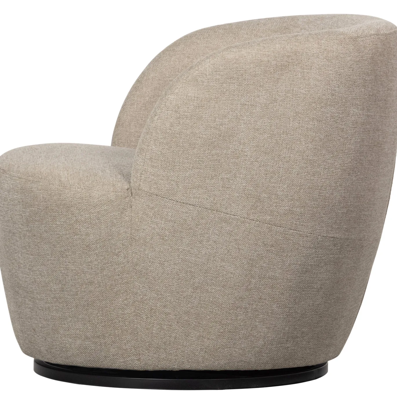 Woood Draaifauteuil Weston Geweven Stof Zand