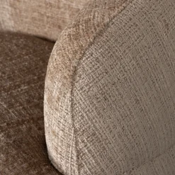 Woood Draaifauteuil Woolly Chenille Zand