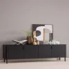 Woood Dressoir Gunnar 200cm Grenen Matzwart