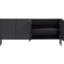 Woood Dressoir Gunnar 200cm Grenen Matzwart