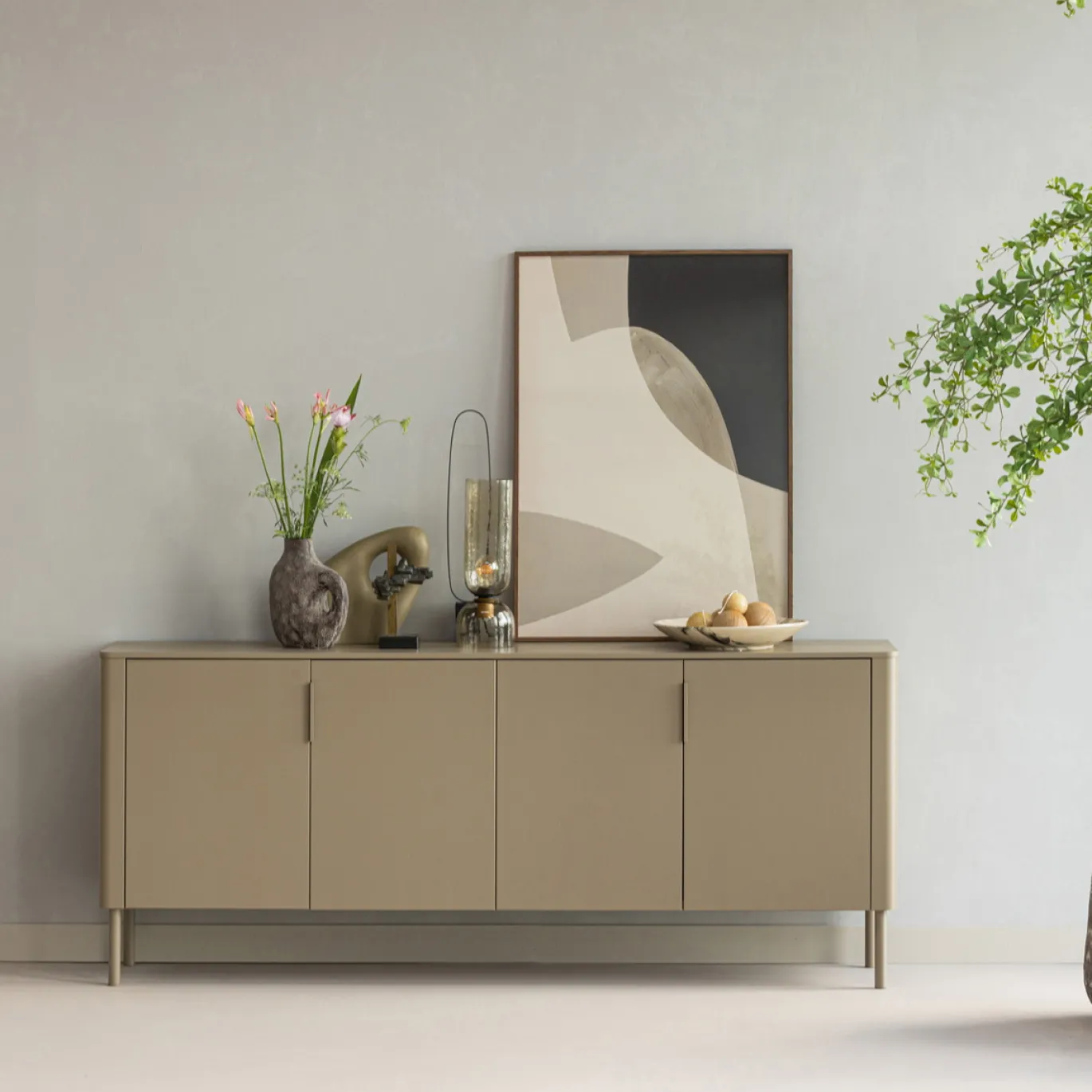 Woood Dressoir Gunnar 200cm Grenen Mud