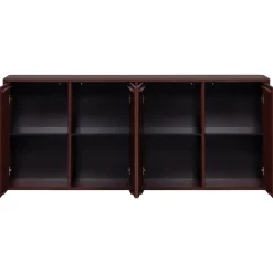 Woood Dressoir Merel Grenen Bordeauxrood