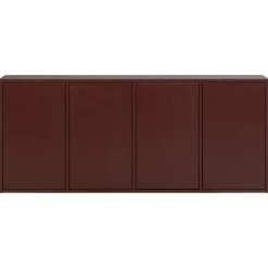 Woood Dressoir Merel Grenen Bordeauxrood
