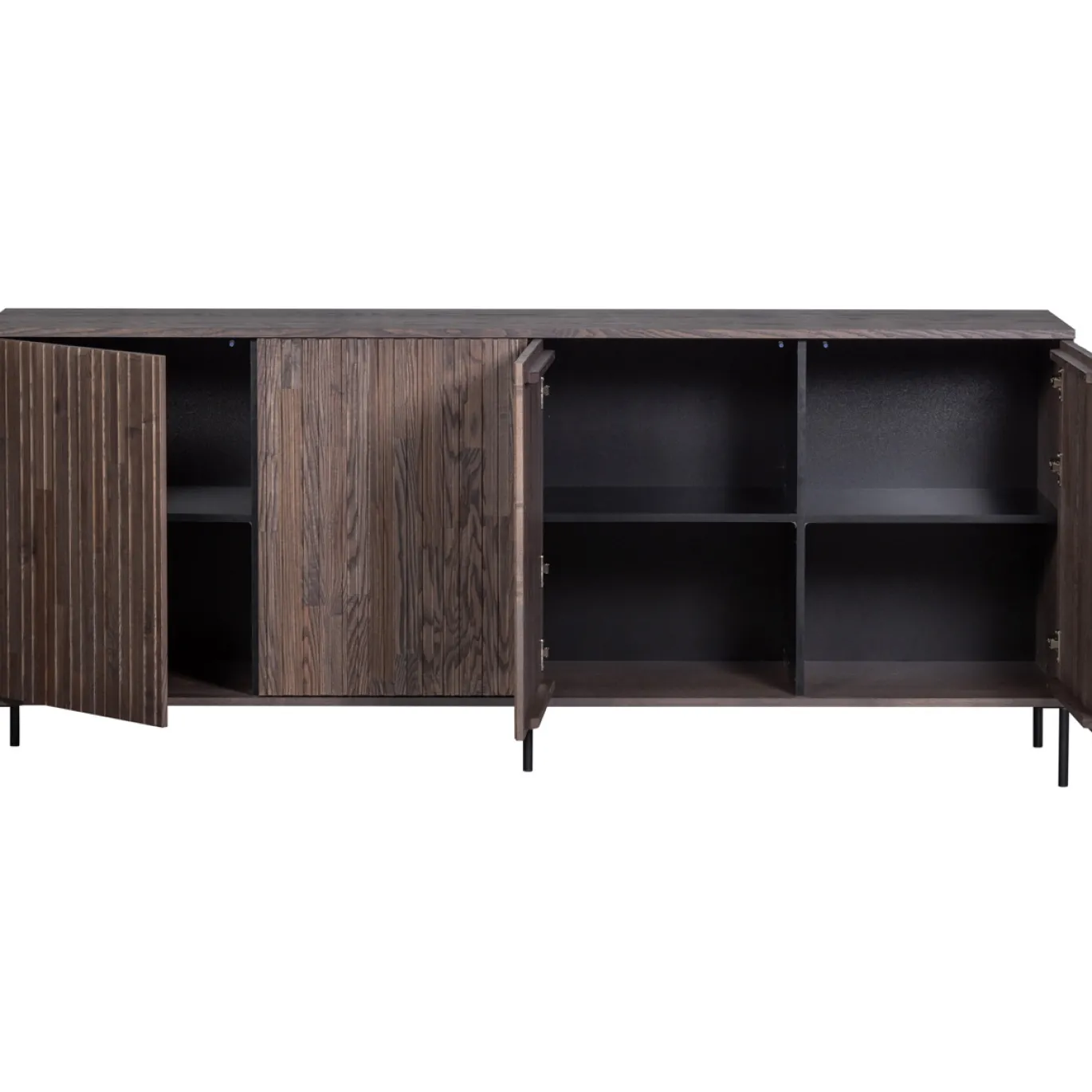 Woood Dressoir New Gravure 200cm Essen Fineer Espresso