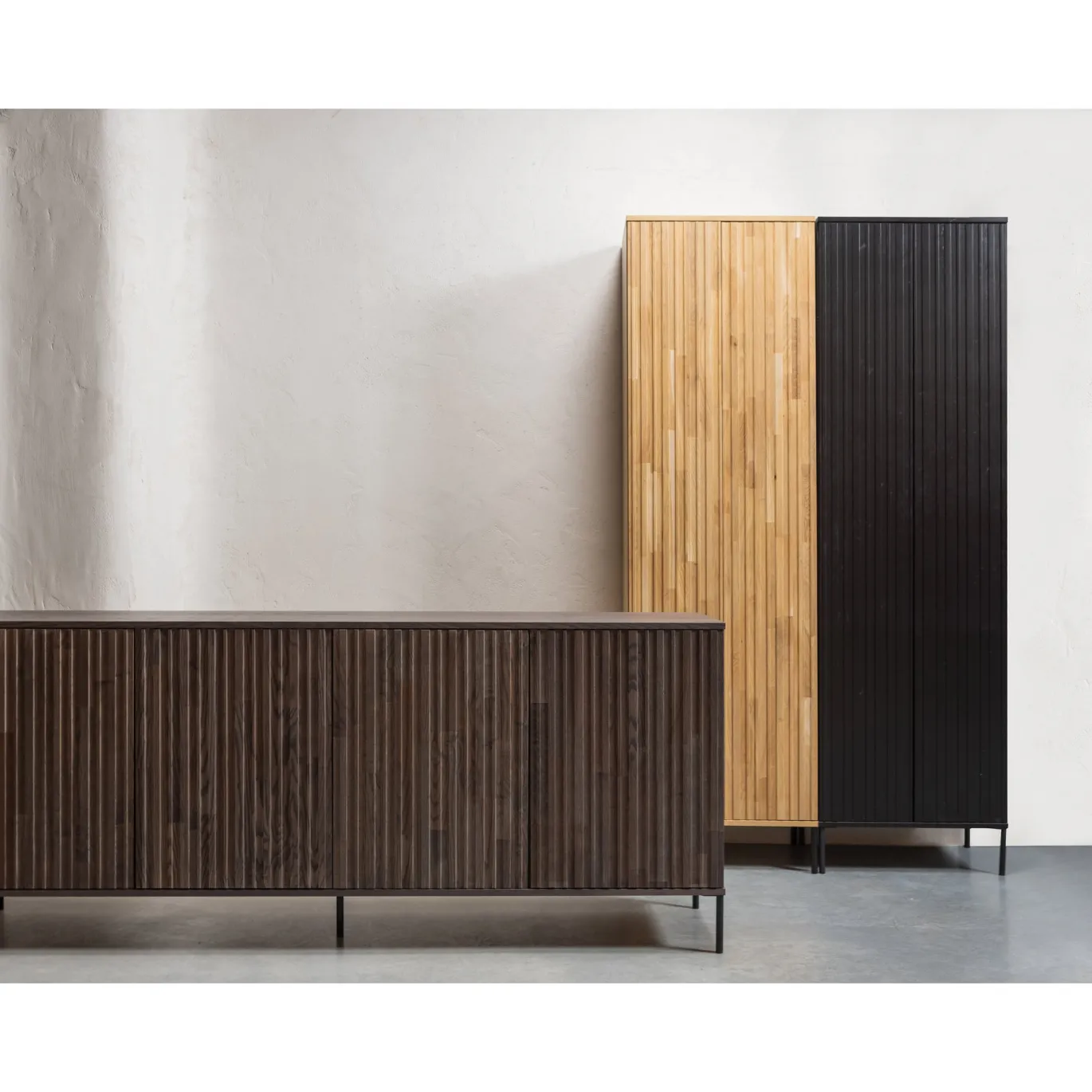 Woood Dressoir New Gravure 200cm Essen Fineer Espresso
