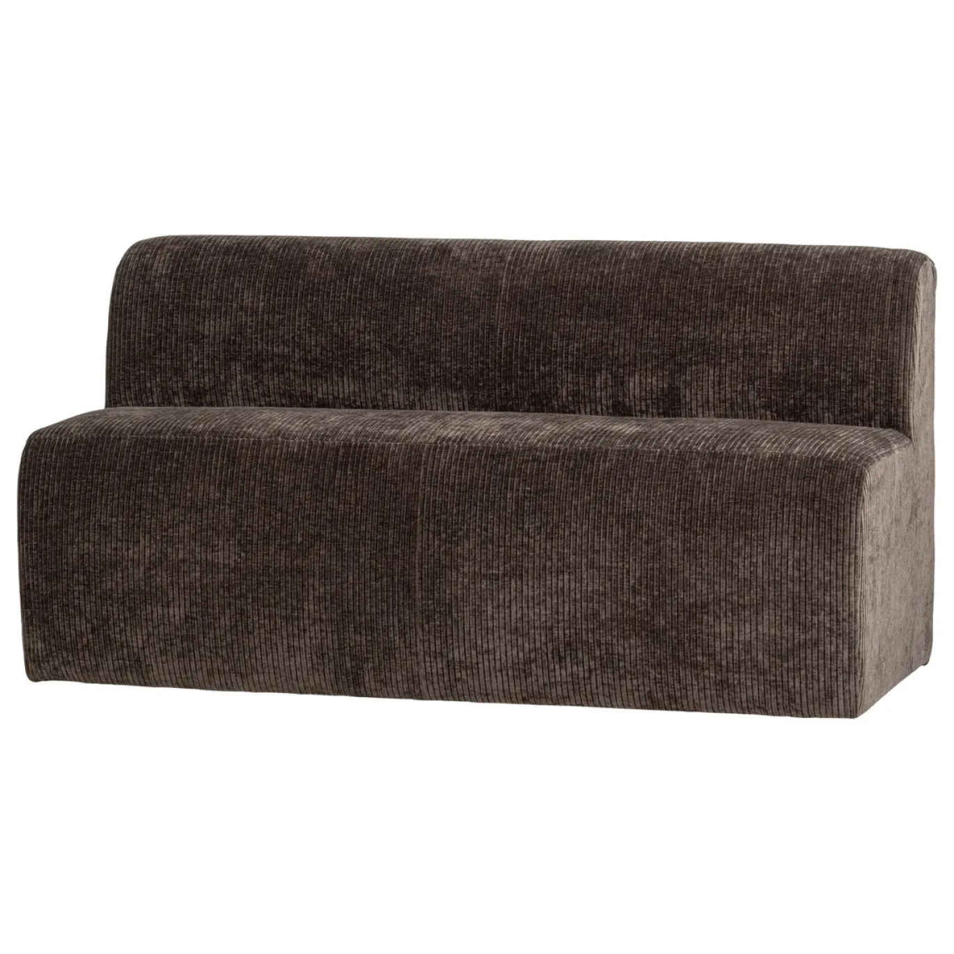 Woood Eetkamerbank Mojo Base Ribstof Bruin 164cm