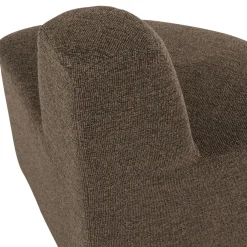 Woood Eetkamerbank Mojo Base Hoek Rond Rugleuning Bouclé Bruin
