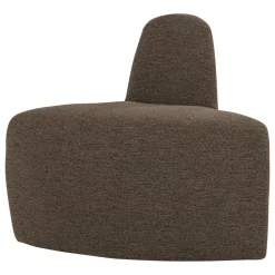 Woood Eetkamerbank Mojo Base Hoek Rond Rugleuning Bouclé Bruin