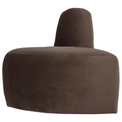 Woood Eetkamerbank Mojo Base Hoek Rond Rugleuning Velvet Bruin