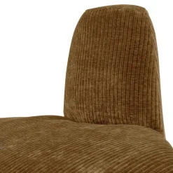 Woood Eetkamerbank Mojo Base Hoek Rond Rugleuning Ribstof Honinggeel