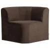 Woood Eetkamerbank Mojo Base Hoek Rugleuning Velvet Bruin