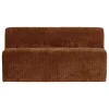 Woood Eetkamerbank Mojo Base Ribstof Roestbruin 164cm