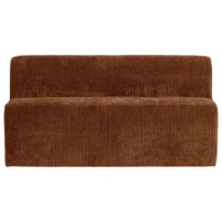 Woood Eetkamerbank Mojo Base Ribstof Roestbruin 164cm