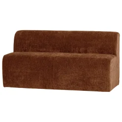 Woood Eetkamerbank Mojo Base Ribstof Roestbruin 164cm