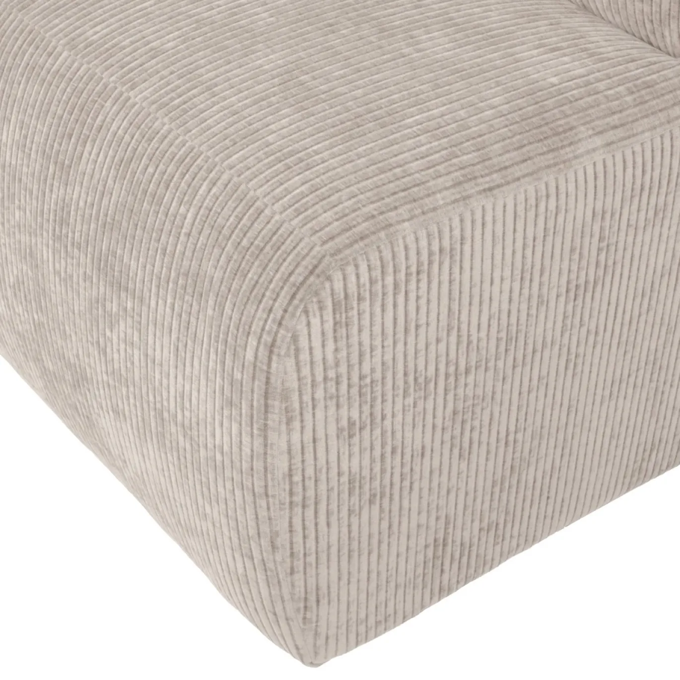 Woood Eetkamerbank Mojo Base Ribstof Ecru 84cm
