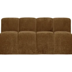 Woood Eetkamerbank Mojo 164cm Ribstof Honinggeel
