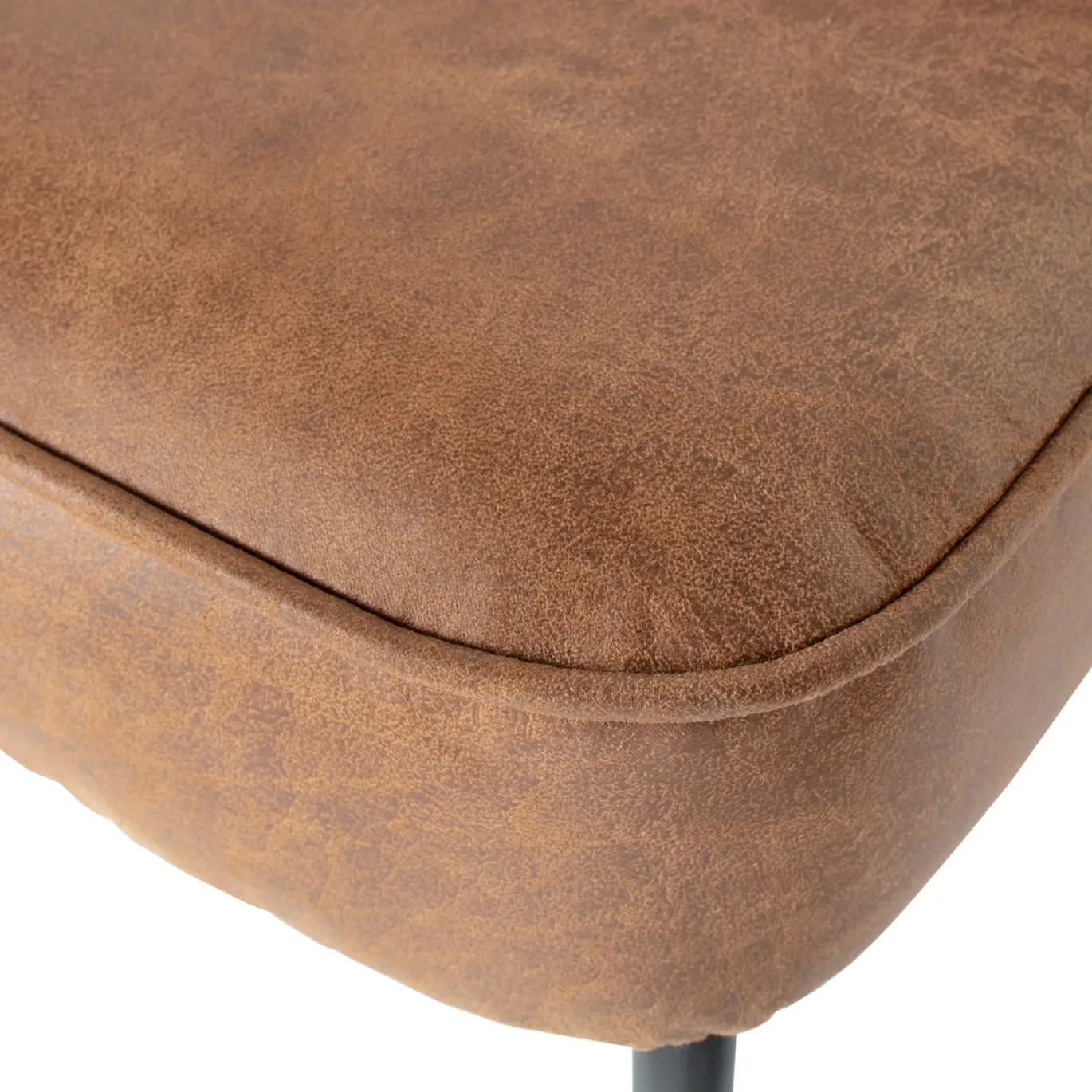 Woood Eetkamerbank Vogue Leer Cognac