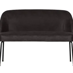Woood Eetkamerbank Vogue Leer Zwart
