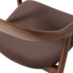 Woood Eetkamerstoel Bran Beukenhout Velvet Bruin