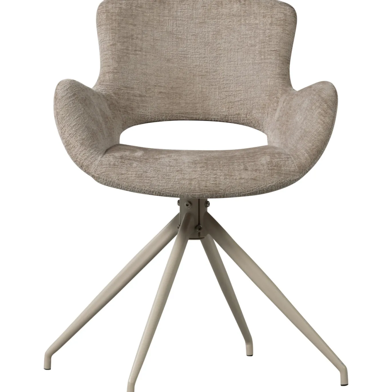 Woood Eetkamerstoel Eliva Structure Velvet Zand - Set Van 2