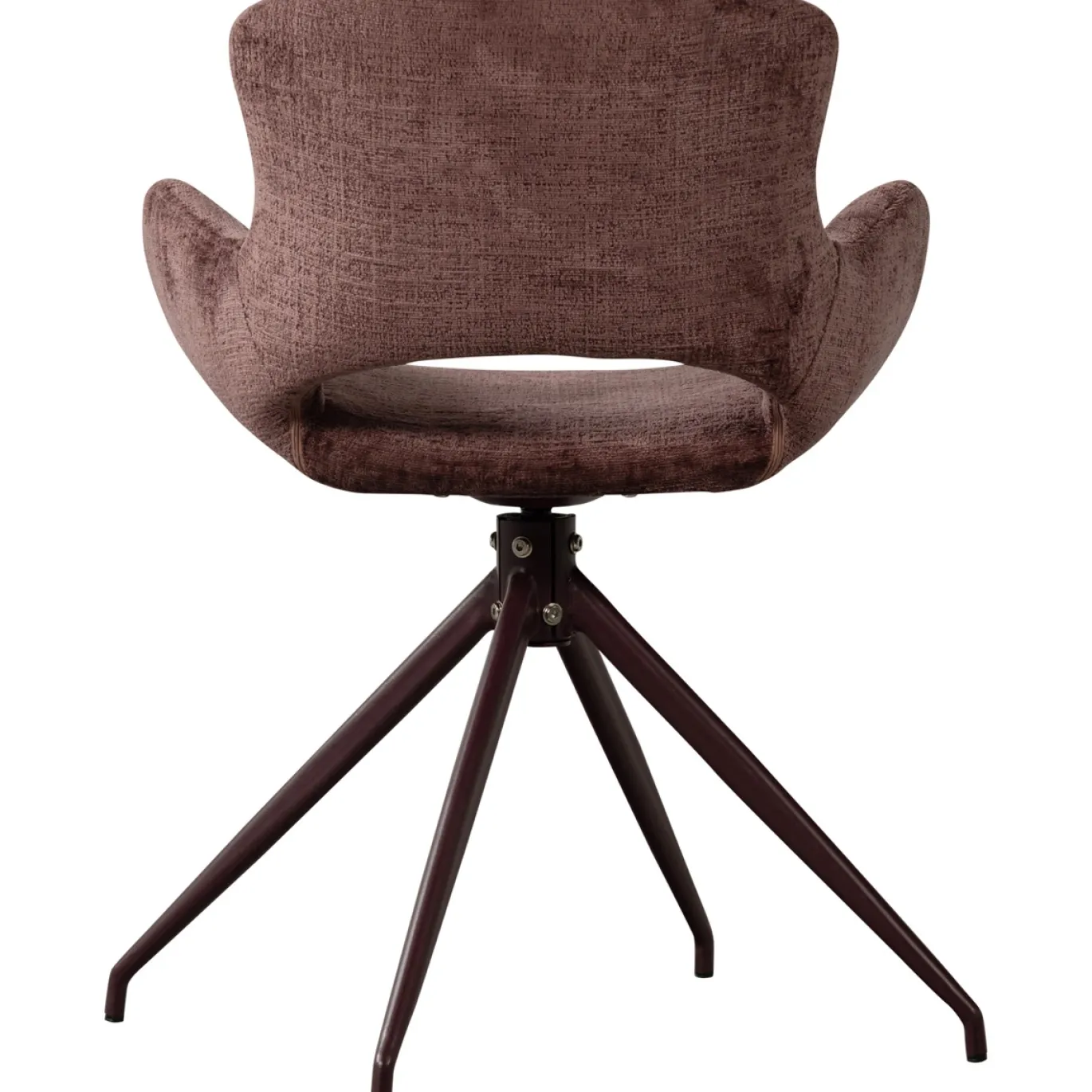 Woood Eetkamerstoel Eliva Structure Velvet Paars - Set Van 2